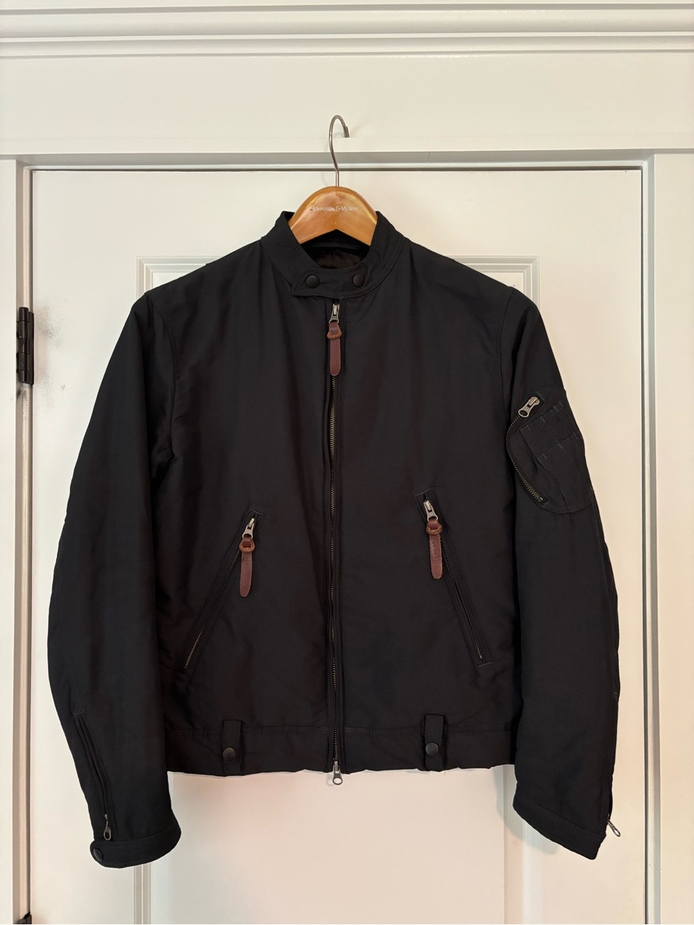 Sage de Cret Black Lightweight Bomber Jacket / men’s S (listed as L)